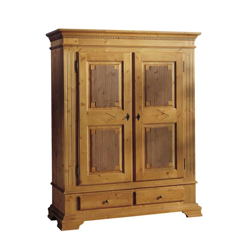 Landhaus Garderobenschrank Prenzla aus Fichte massiv^Wohnen Discount