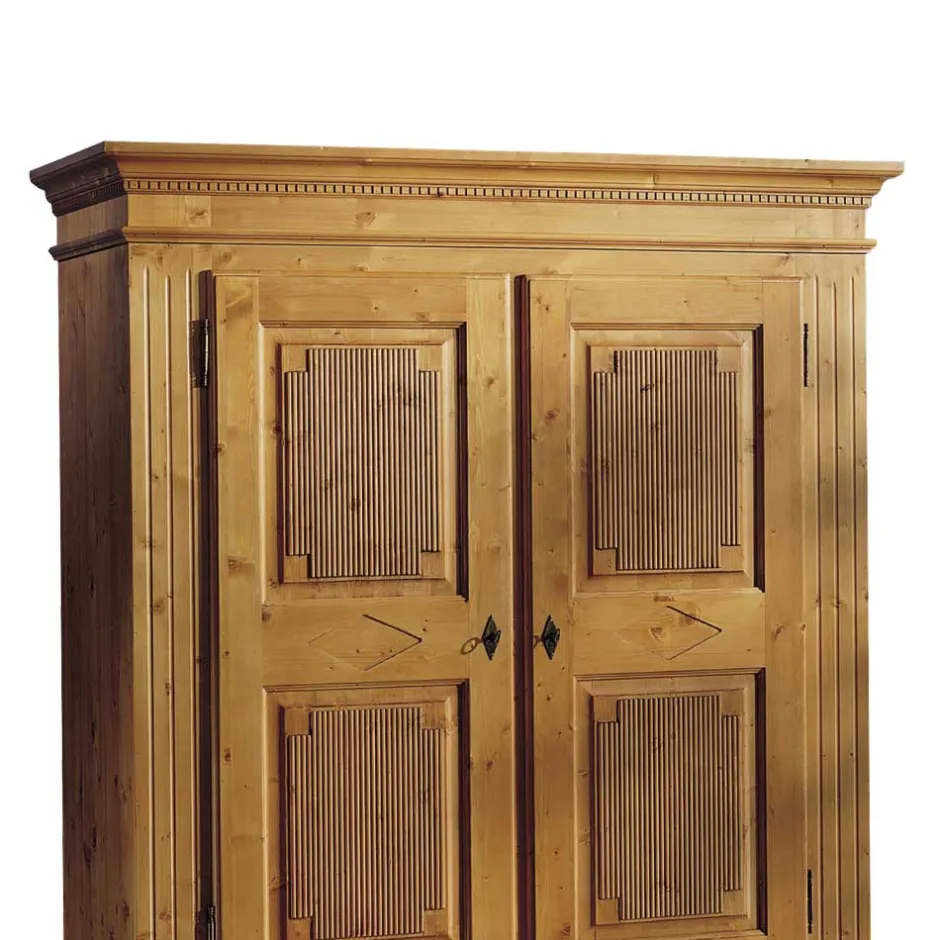 Landhaus Garderobenschrank Prenzla aus Fichte massiv^Wohnen Discount