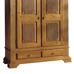 Landhaus Garderobenschrank Prenzla aus Fichte massiv^Wohnen Discount