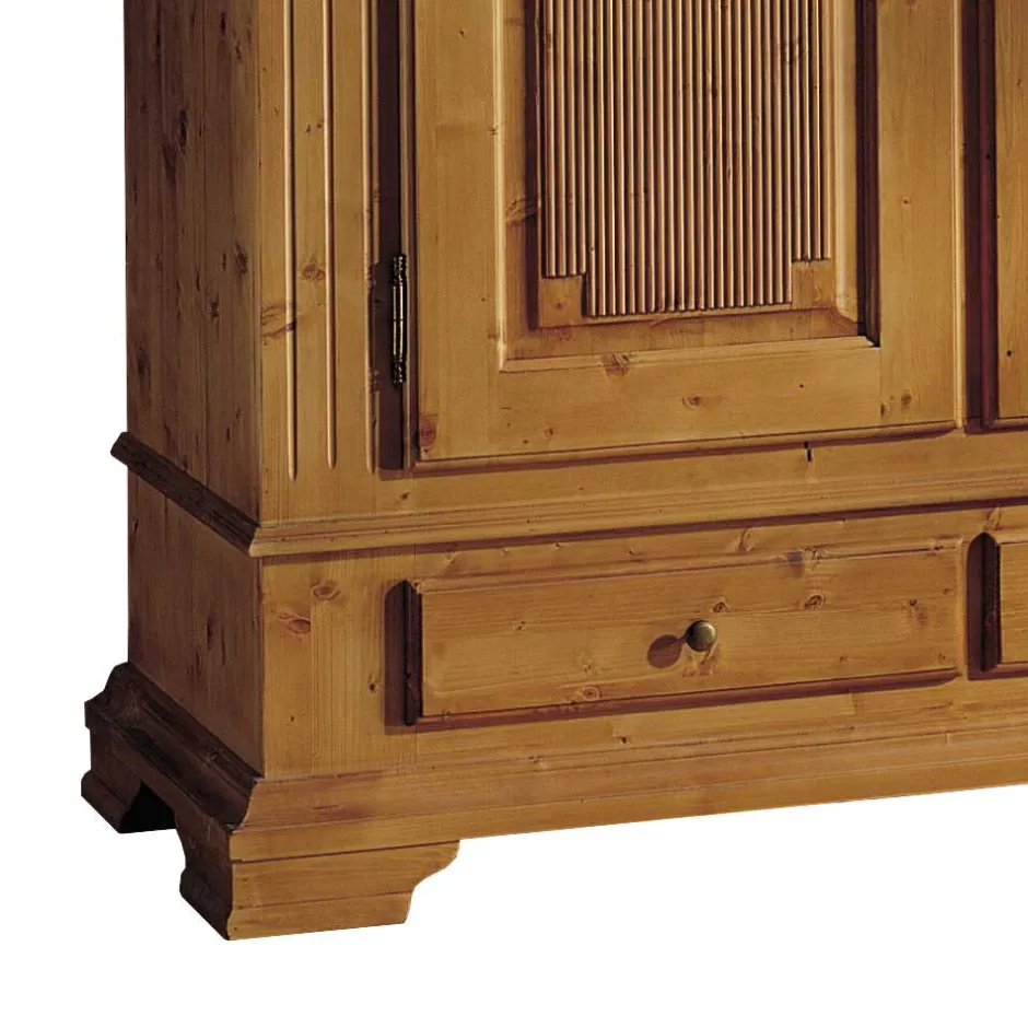 Landhaus Garderobenschrank Prenzla aus Fichte massiv^Wohnen Discount
