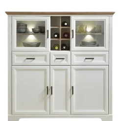 Landhaus Highboard beleuchtet - Sinolita^Wohnen Discount