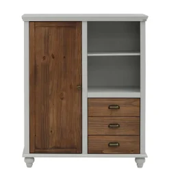 Landhaus Highboard in Holz Braun und Grau - Veproma^Wohnen Online