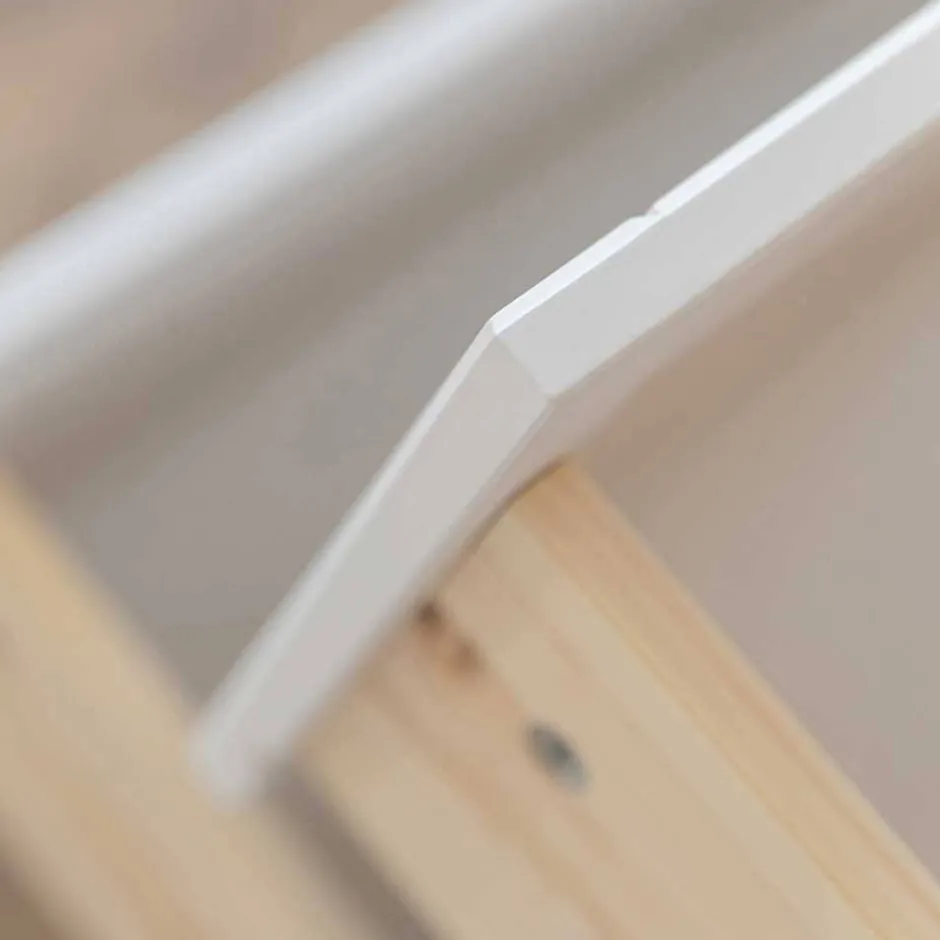 Landhaus Highboard in Weiß & Kiefer Natur - Saluts^Wohnen Discount