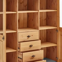 Landhaus Highboard mit Glas aus Kiefer - Eshelas^Wohnen New