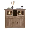 Wohnen Landhaus Highboard mit LED Beleuchtung - Barack