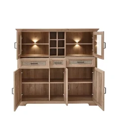 Wohnen Landhaus Highboard mit LED Beleuchtung - Barack