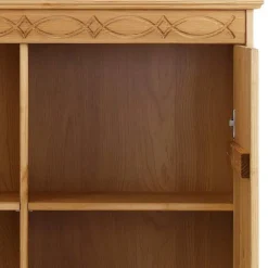 Wohnen Landhaus Highboard Vitrine aus Kiefer - Goro