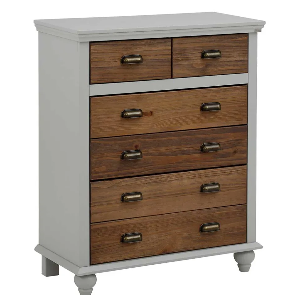 Landhaus Hochkommode mit sechs Schubladen - Veproma^Wohnen New