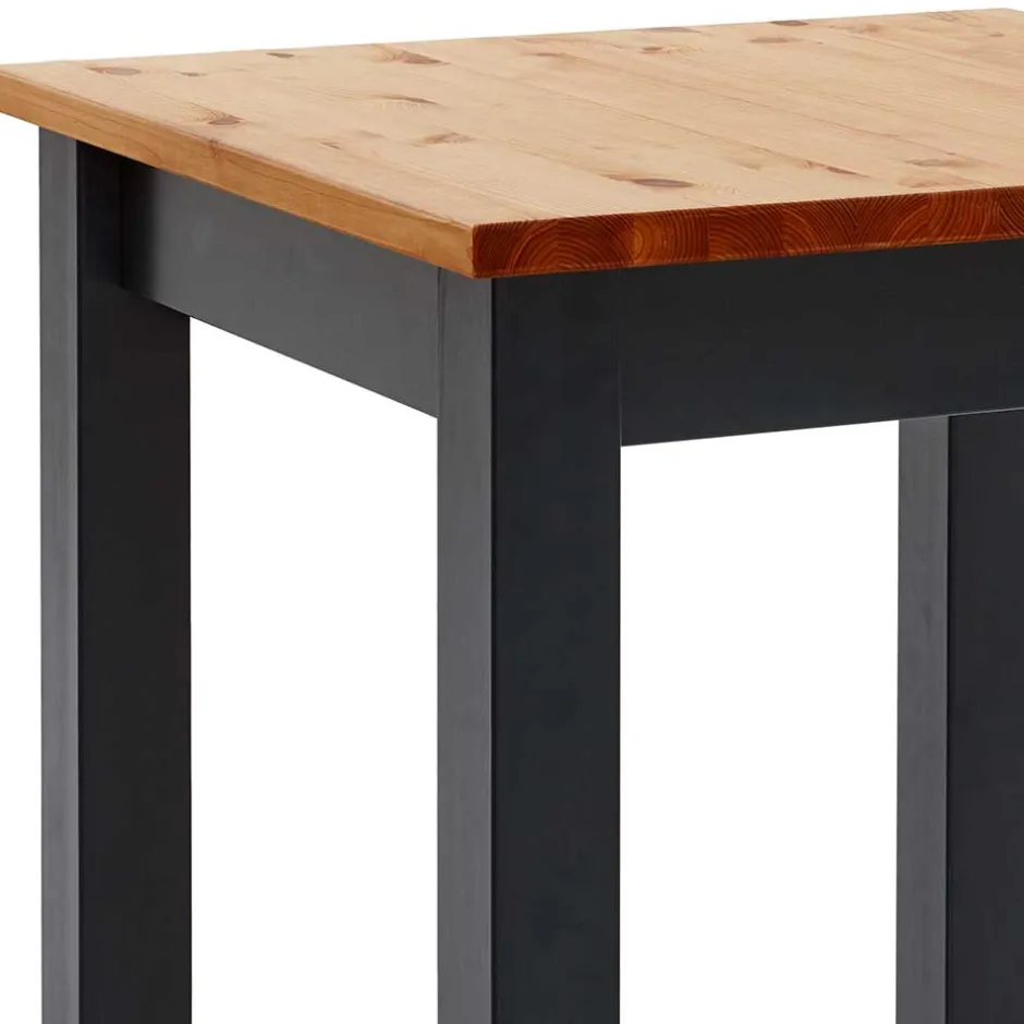 Wohnen Landhaus Hochtisch in Schwarz und Kiefer Lauge - San Bruma