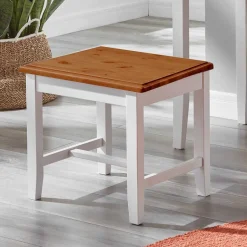 Landhaus Hocker in Weiß und Bernstein - Garella^Wohnen Clearance