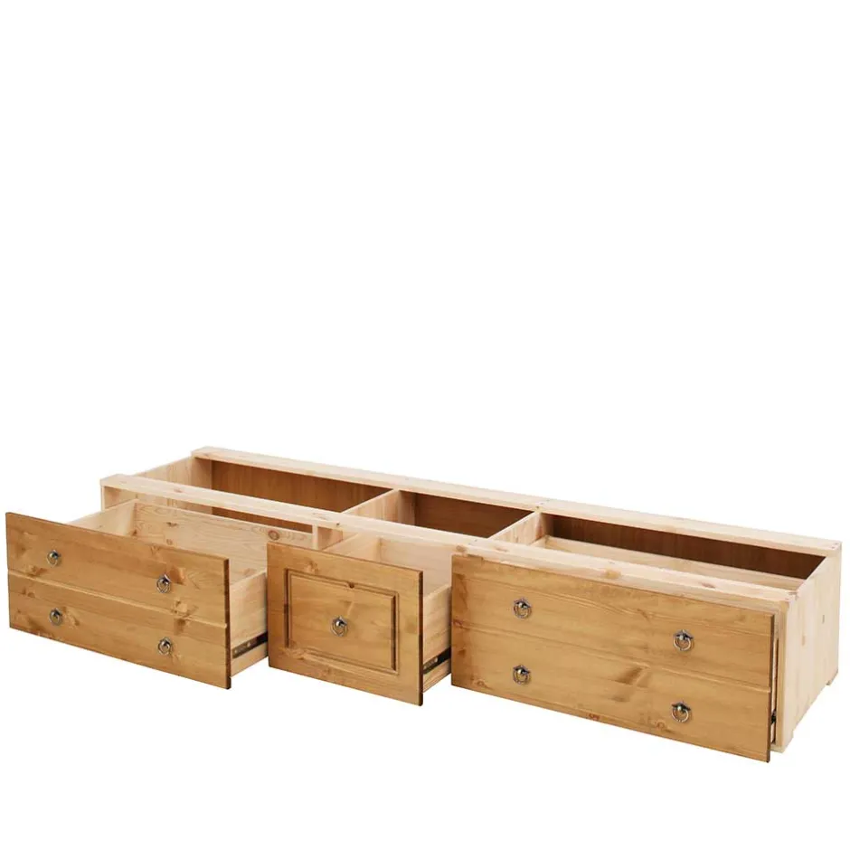 Wohnen Landhaus Holzbett & Nachttische - Imressa (dreiteilig)