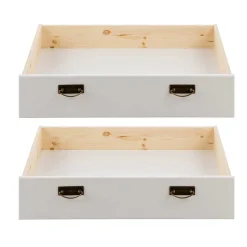 Wohnen Landhaus Holzbett in Weiß & Kirschbaum - Vendirai