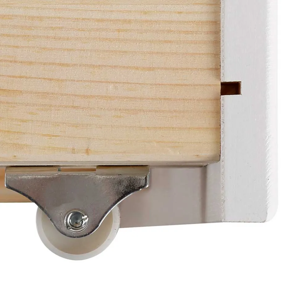 Wohnen Landhaus Holzbett in Weiß & Kirschbaum - Vendirai