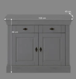 Wohnen Landhaus Holzkommode Satumare aus Kiefer teilmassiv