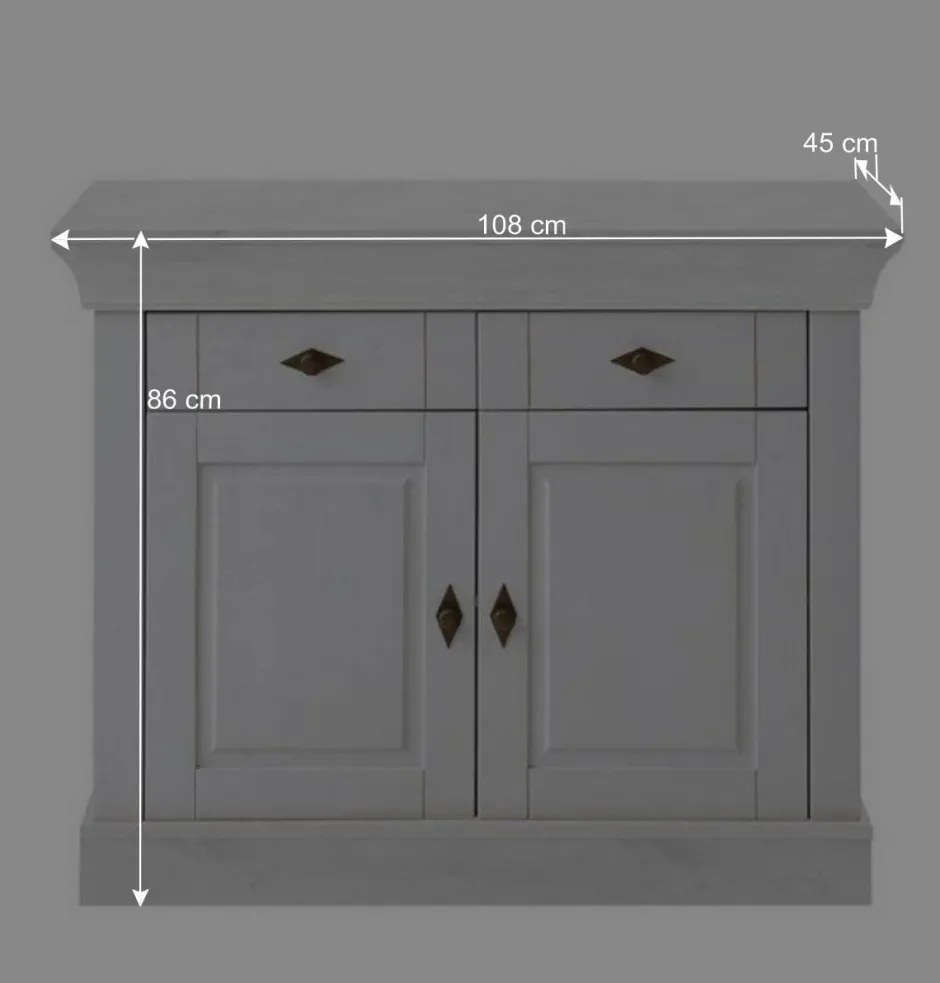 Wohnen Landhaus Holzkommode Satumare aus Kiefer teilmassiv