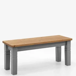 Wohnen Landhaus Küchenbank in Laugenfarbig & Grau - Malisha