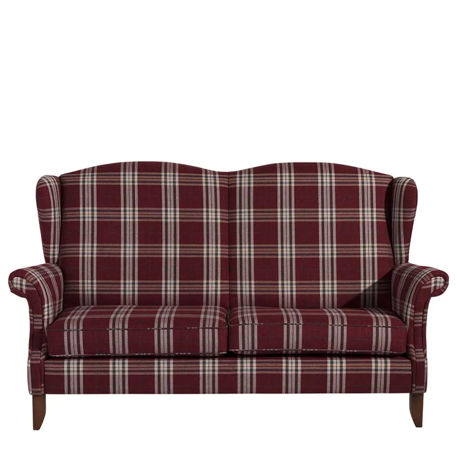 Landhaus Küchensofa in Rot mit Kariert Muster - Matieu^Wohnen Outlet