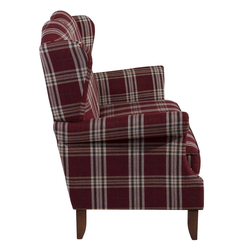 Landhaus Küchensofa in Rot mit Kariert Muster - Matieu^Wohnen Outlet