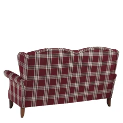 Landhaus Küchensofa in Rot mit Kariert Muster - Matieu^Wohnen Outlet