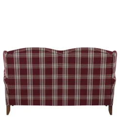 Landhaus Küchensofa in Rot mit Kariert Muster - Matieu^Wohnen Outlet