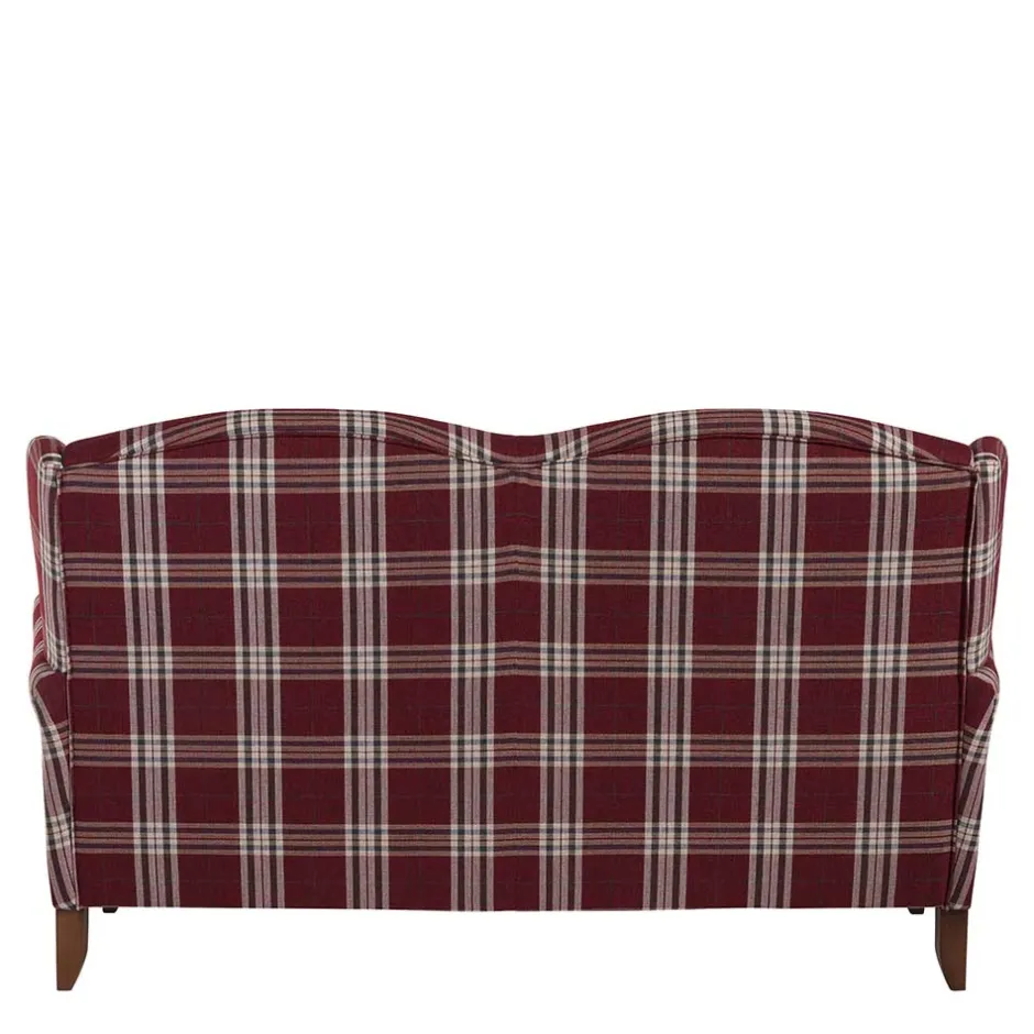 Landhaus Küchensofa in Rot mit Kariert Muster - Matieu^Wohnen Outlet