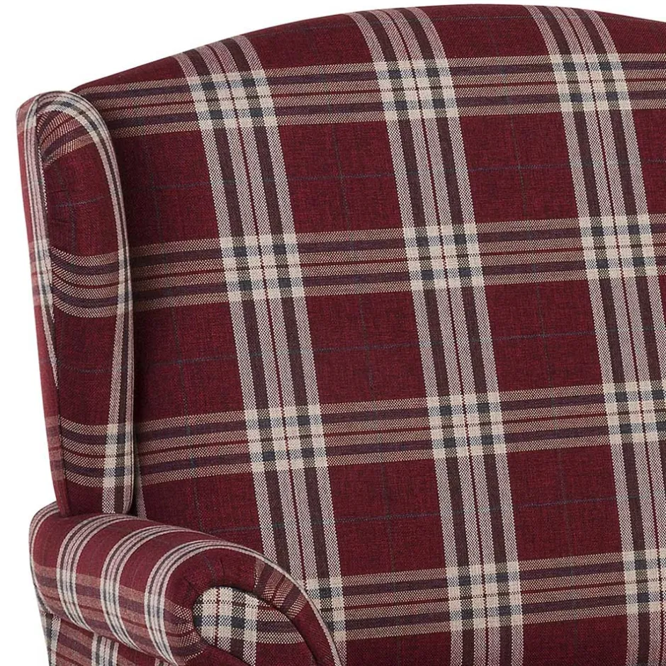 Landhaus Küchensofa in Rot mit Kariert Muster - Matieu^Wohnen Outlet