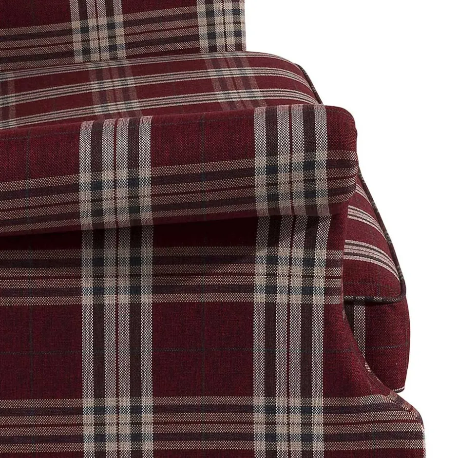 Landhaus Küchensofa in Rot mit Kariert Muster - Matieu^Wohnen Outlet