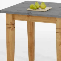 Wohnen Landhaus Küchentisch in Grau & Kiefer Lauge - Viensta