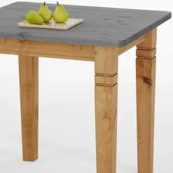 Wohnen Landhaus Küchentisch in Grau & Kiefer Lauge - Viensta