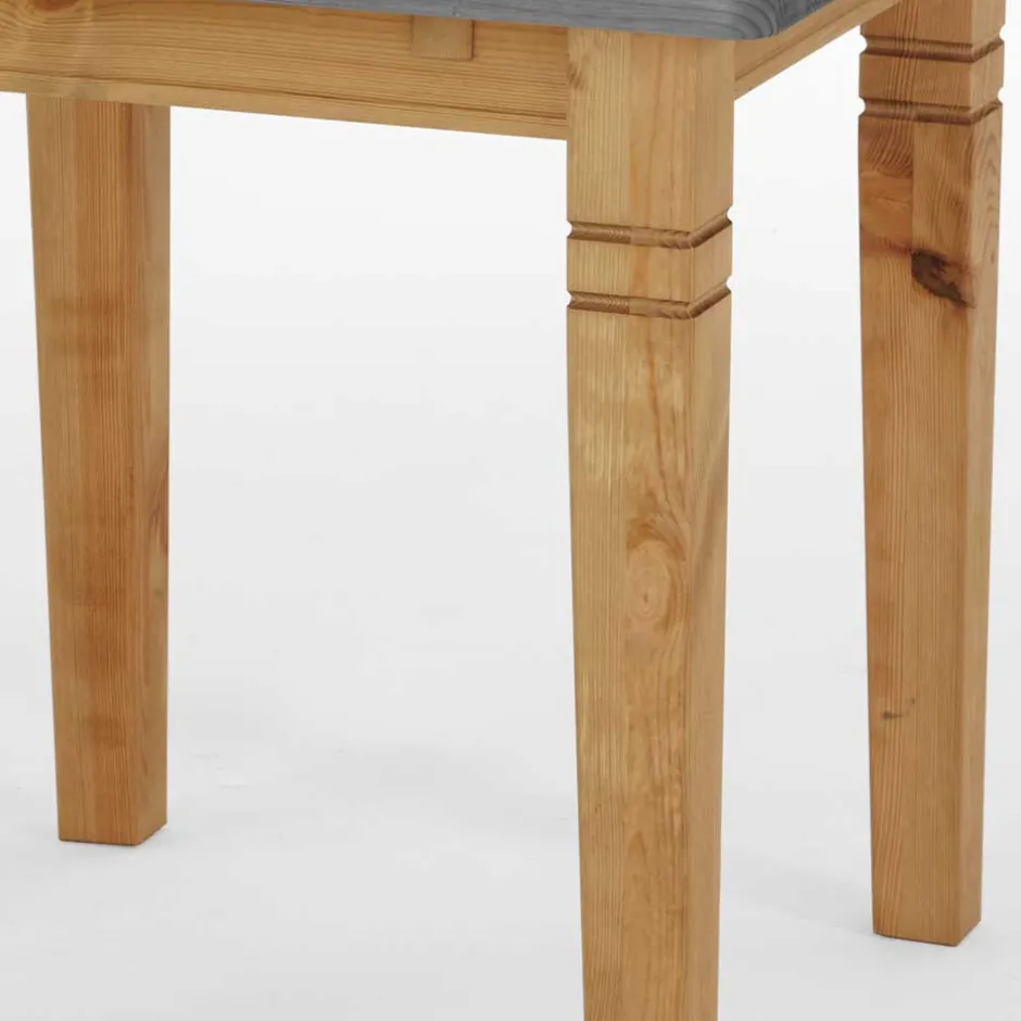 Wohnen Landhaus Küchentisch in Grau & Kiefer Lauge - Viensta