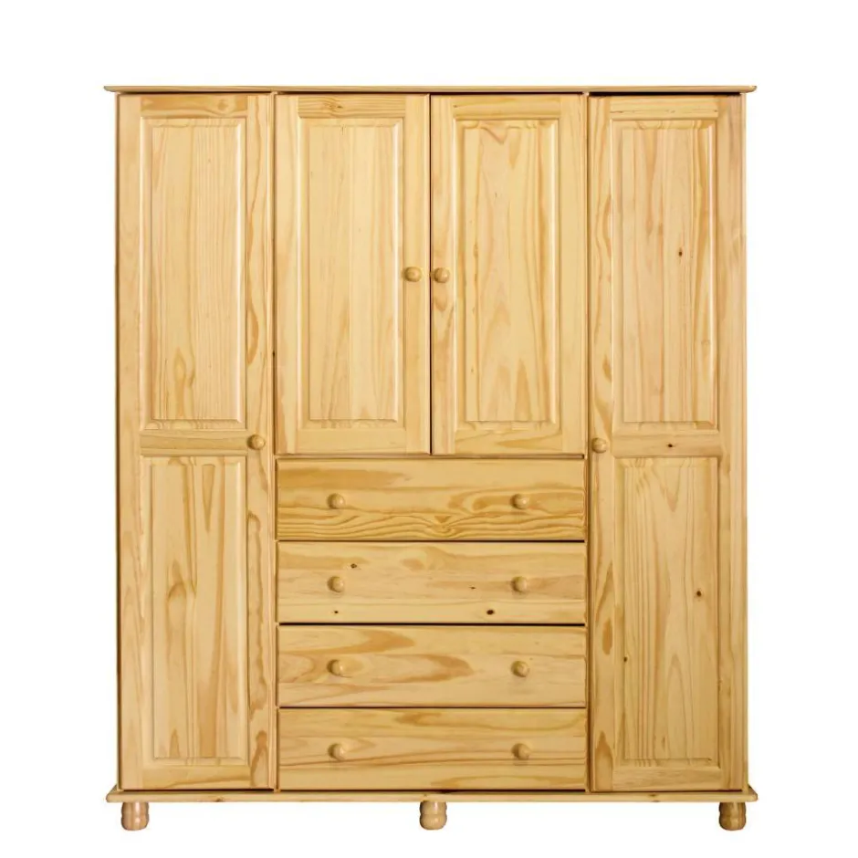 Landhaus Kleiderschrank aus Kiefernholz - Lajuna^Wohnen Clearance