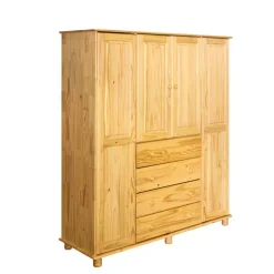 Landhaus Kleiderschrank aus Kiefernholz - Lajuna^Wohnen Clearance