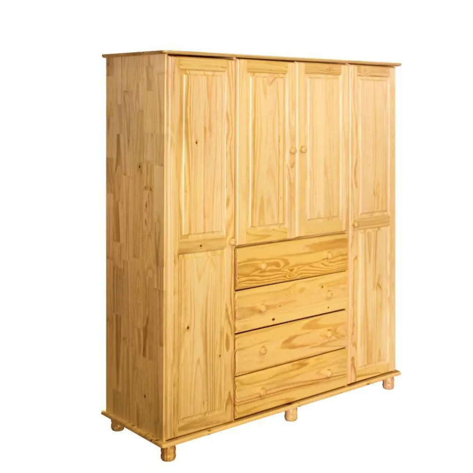 Landhaus Kleiderschrank aus Kiefernholz - Lajuna^Wohnen Clearance