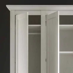 Wohnen Landhaus Kleiderschrank Chelles in Weiß mit Spiegel