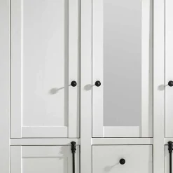 Wohnen Landhaus Kleiderschrank Chelles in Weiß mit Spiegel