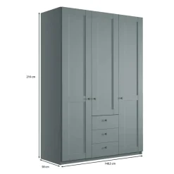Landhaus Kleiderschrank in Graugrün - Rajavo^Wohnen Clearance