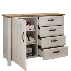 Landhaus Kombi-Kommode in Weiß - Malvissa^Wohnen Clearance