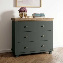 Landhaus Kommode in Dunkelgrün - Daney^Wohnen Sale