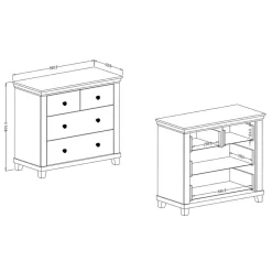 Landhaus Kommode in Dunkelgrün - Daney^Wohnen Sale