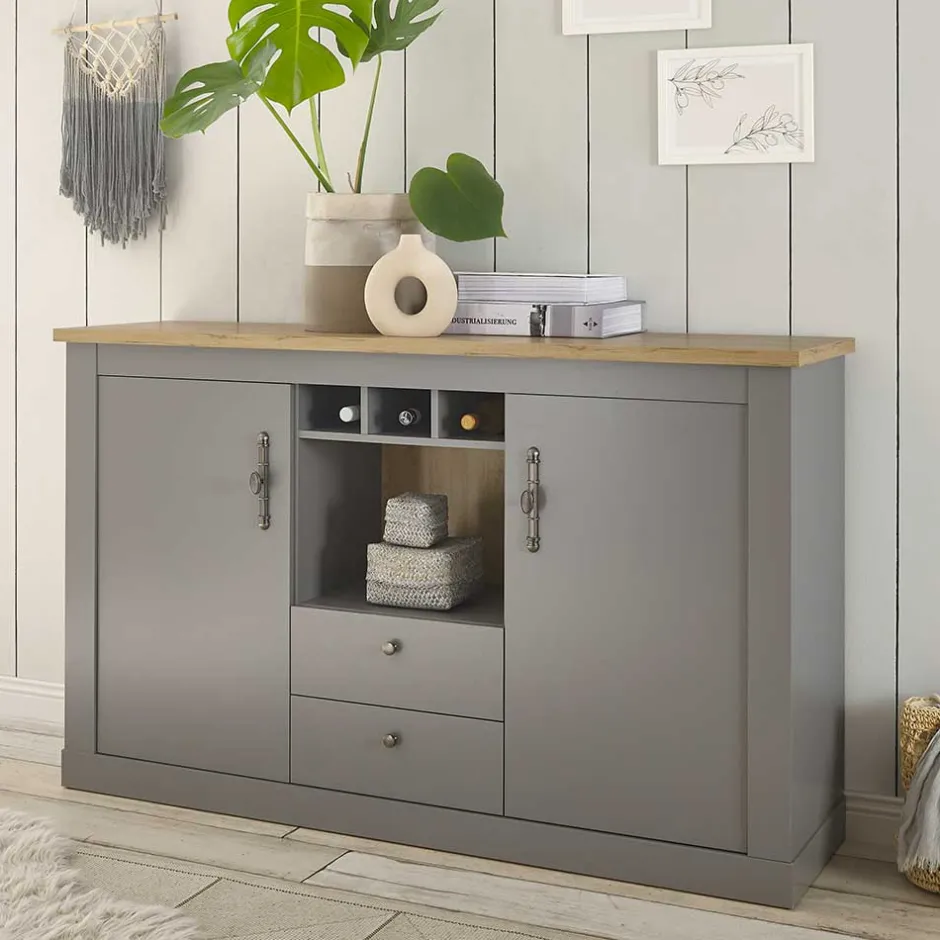 Wohnen Landhaus Kommode in Lichtgrau - Buleta