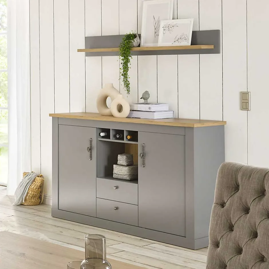 Wohnen Landhaus Kommode in Lichtgrau - Buleta