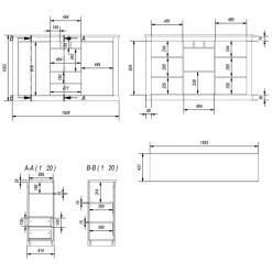 Wohnen Landhaus Kommode in Lichtgrau - Buleta