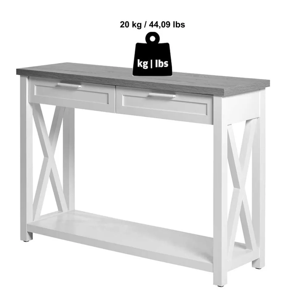 Landhaus Konsolentisch zweifarbig - Ristina^Wohnen Discount