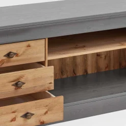 Landhaus Lowboard mit 3 Schubladen & 2 Fächern - Eshelas^Wohnen Hot