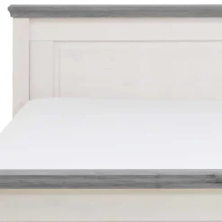 Landhaus Massivholzbett in Weiß & Grau - Mirandesca^Wohnen Outlet