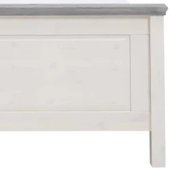 Landhaus Massivholzbett in Weiß & Grau - Mirandesca^Wohnen Outlet