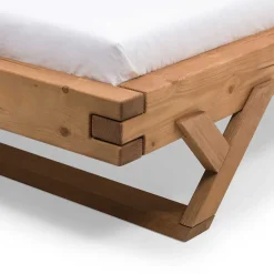 Wohnen Landhaus Massivholzbett mit Kufen - Fuertun