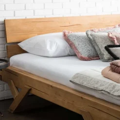 Wohnen Landhaus Massivholzbett mit Kufen - Fuertun