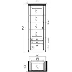 Wohnen Landhaus Möbel Kombination für Wohnzimmer - Diatara (vierteilig)