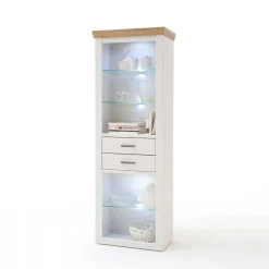 Landhaus MDF Regal mit Glasböden - Samula^Wohnen Outlet